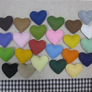 6 felt heart ornament your choice image 1