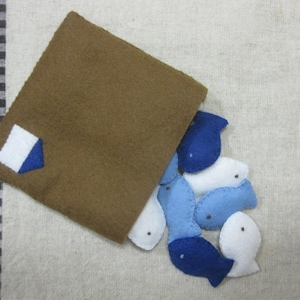 Felt fish-shaped candy