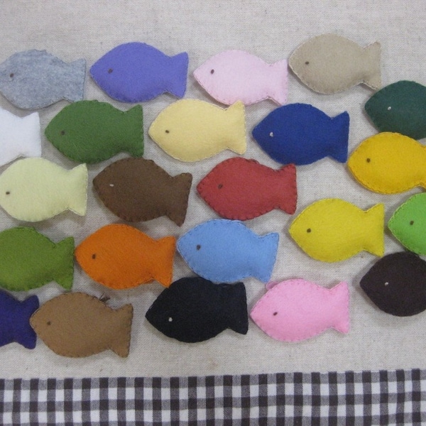 6 felt fish ornament your choice