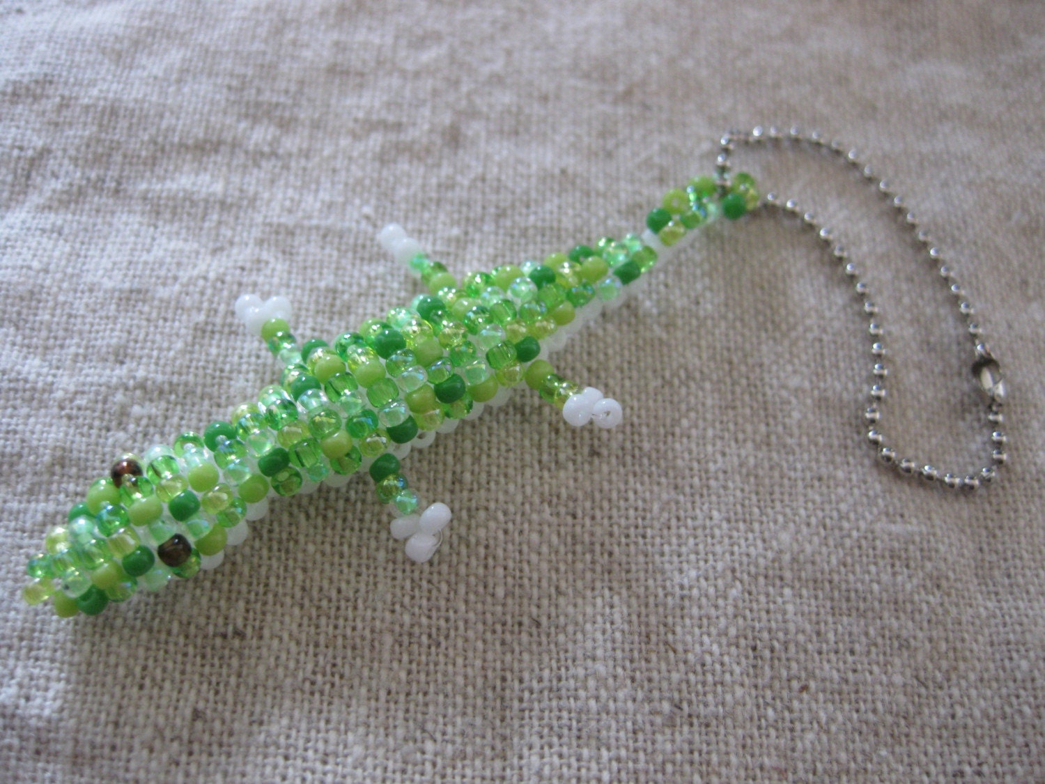 Beaded Alligator – Green Color Mix - Etsy