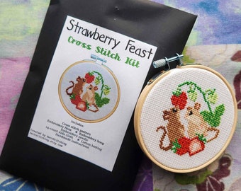 Strawberry Feast Cross Stitch Kit