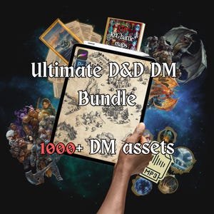 Dungeon Master Bundle DnD 5e | 281 Battle Maps, 30 NPC Sheets, Bestiary, 214 Page Campaign, 373 Sound Effects, 596 Procreate Map Brushes