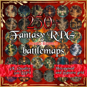 Oltre 250 mappe di battaglia fantasy – D&D, pronte per VTT (stampabili in formato PNG/PDF)