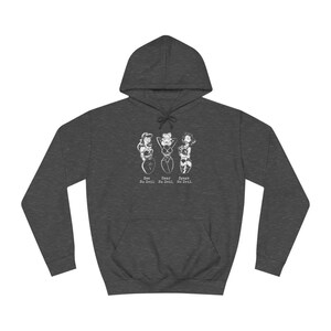 Ver, oír, no hablar mal sudadera con capucha unisex