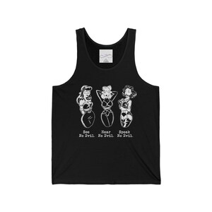 Ver, oír, no hablar mal camiseta unisex