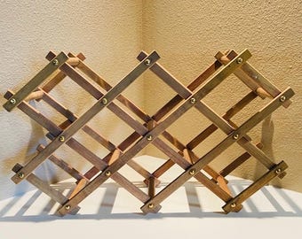 ヴィンテージ木製ワインラック - Etsy 日本