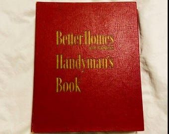 First Edition 1951 Better Homes and Gardens Handyman's Book; Binder with Punched Hole Pages Mid Century Retro Vintage Nostalgic