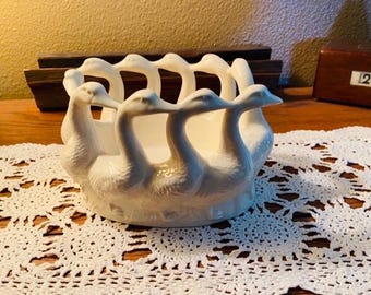 Vintage Holland Mold Ceramic Geese Bowl Planter – CottageCore Country Accent