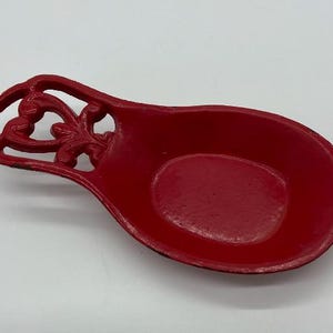 Cast Iron Spoon Rest Farmhouse Country Vintage Rustic Retro