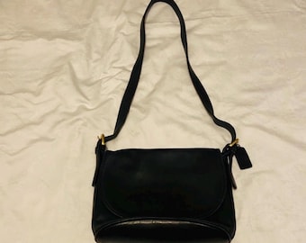 美品✨OLD COACH Shoulder Bag Leather Black Vintage Coach Black Scooter Shoulder Crossbody Bag - Etsy