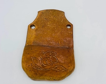 Studio Pottery Wall Pocket Farmhouse Rustic Boho Mid Century Modern