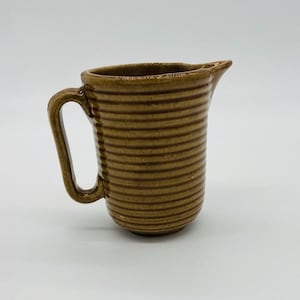 Vintage Beehive Pottery Pitcher Creamer Farmhouse Country Rustic Retro Mid Century Modern