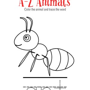 A-Z Coloring Sheet ABC Phonics Tracing Cards. Preschool- Kindergarten Handwriting and Phonics, Homeschooling, ABC worksheets, worksheets