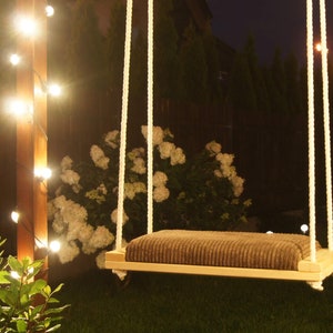WOODEN SWING Seat 2in1 for children and adults, Tree Swing for Adults, Swing for Backyard Patio Garden Playground Outdoor indoor adult swing