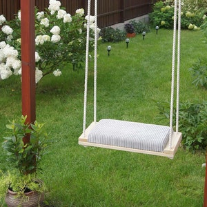 WOODEN SWING Seat for children and adults, Tree Swing for Adults, Swing for Backyard Patio Garden Playground, Outdoor indoor adult swing,