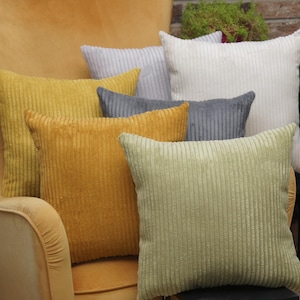 Corduroy Throw Pillow Cover, Soft Plush Cushion Case image 10