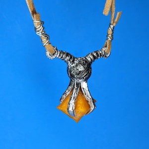 Dragonslayer Amulet: 3D Printed Pendant with Suede Cord