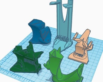 Alphabet Starfighter 3D Printable Flight Stand files (for Micro Galaxy Squadron)