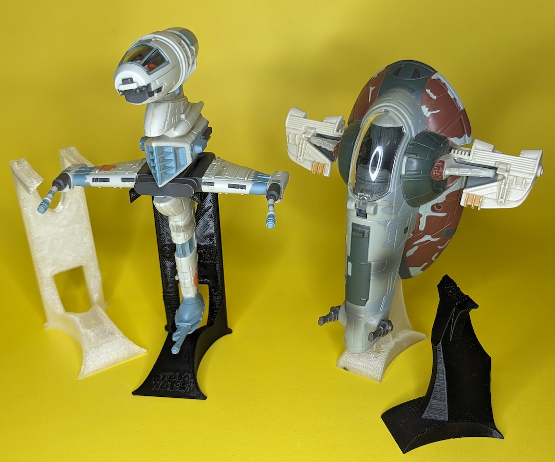 B-wing & Slave-1 Flight Stand (for 1996 Micro Machines Star Wars
