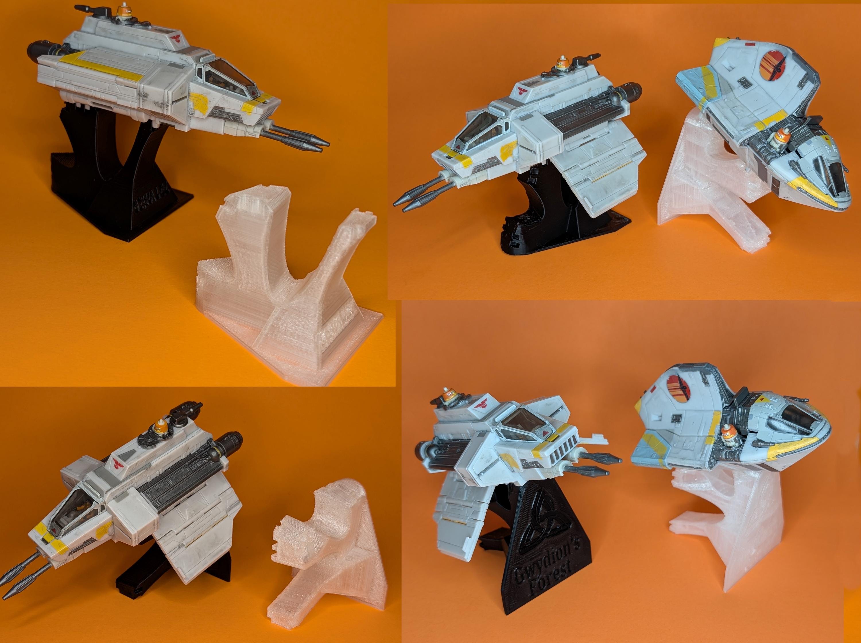 Rebels Ghost & Phantom 3D Printed Flight Stands (for Micro Galaxy