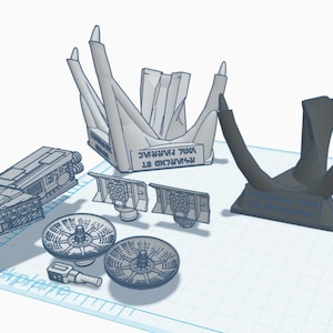 Millennium Falcon Accessories 3D printable files for Micro Galaxy Squadron