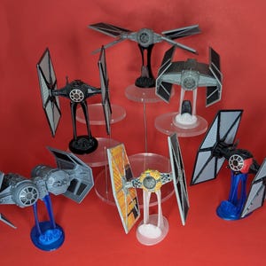 TIE Fighter 3D Printed Flight Stand (for Micro Galaxy Squadron)