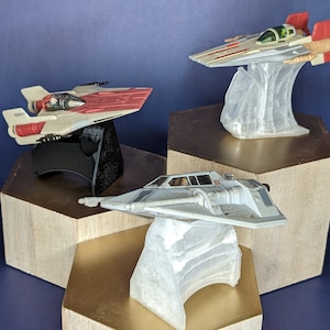 A-wing & Snowspeeder 3D Printed Flight Stand (for Micro Galaxy Squadron)