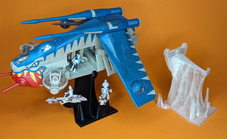 Clone Wars 3D printed Flight Stands For Micro Galaxy Squadron image 2