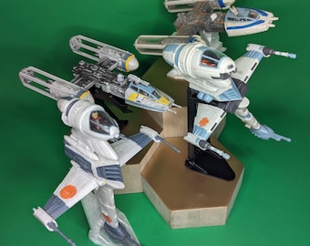 B-wing & Y-wing StarFighter 3D printed Flight Stands (For Micro Galaxy Squadron)