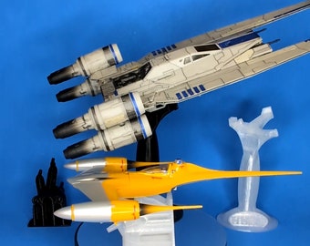 U-Wing & Naboo N1 3D Printed Flight Stands (for Micro Galaxy Squadron)