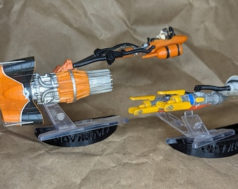 Boonta Eve Podracer 3D Printed Stand (for Star Wars Micro Galaxy Squadron)