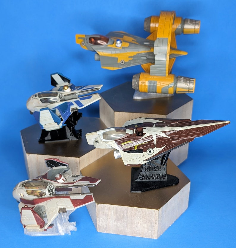 Jedi ships 3D Printed Flight Stand for Micro Galaxy Squadron image 1