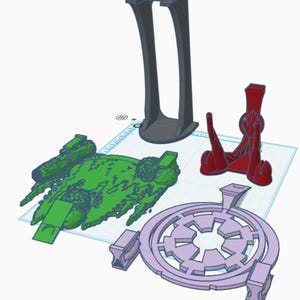 Imperial Shuttles 3D Printable Stand files for Micro Galaxy Squadron
