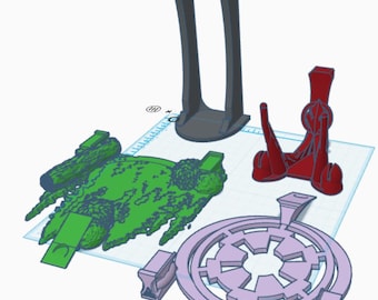Archivos de soporte imprimibles en 3D de las Lanzaderas Imperiales para el Escuadrón Micro Galaxy