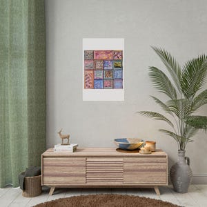 Pink Purple Glass Block Poster print | Rolled Poster image 2