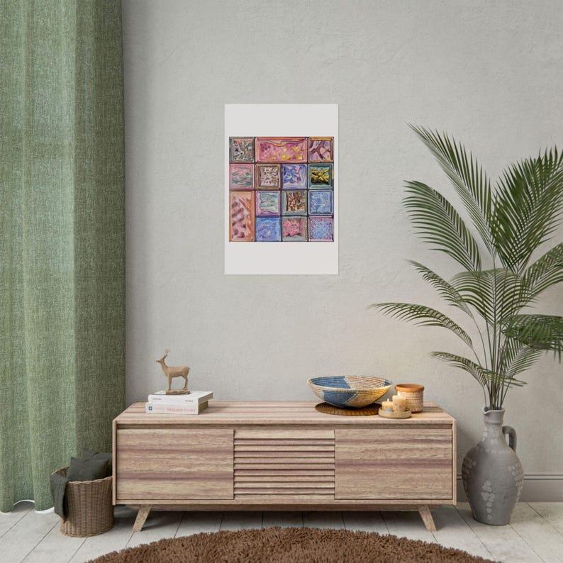Pink Purple Glass Block Poster print | Rolled Poster image 2