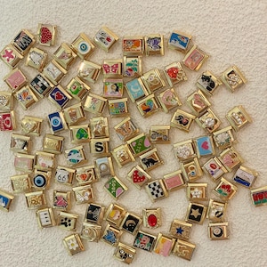 Gold Italian Charm Bracelet, Mystery Italian Charm Bracelet Gold, Italian Charms, Y2K Jewelry, Charm Bracelets, Bracelets for Women