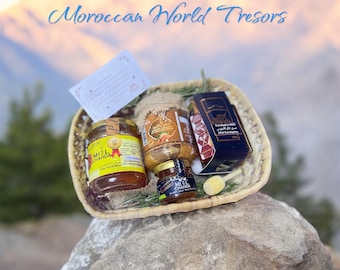 Organic Food gift-Moroccan Pur Honey Set ~Gourmet Food Gift~ moroccan sweeteners~ Food Gift~moroccan breakfast~ moroccan Amlou~breakfast kit