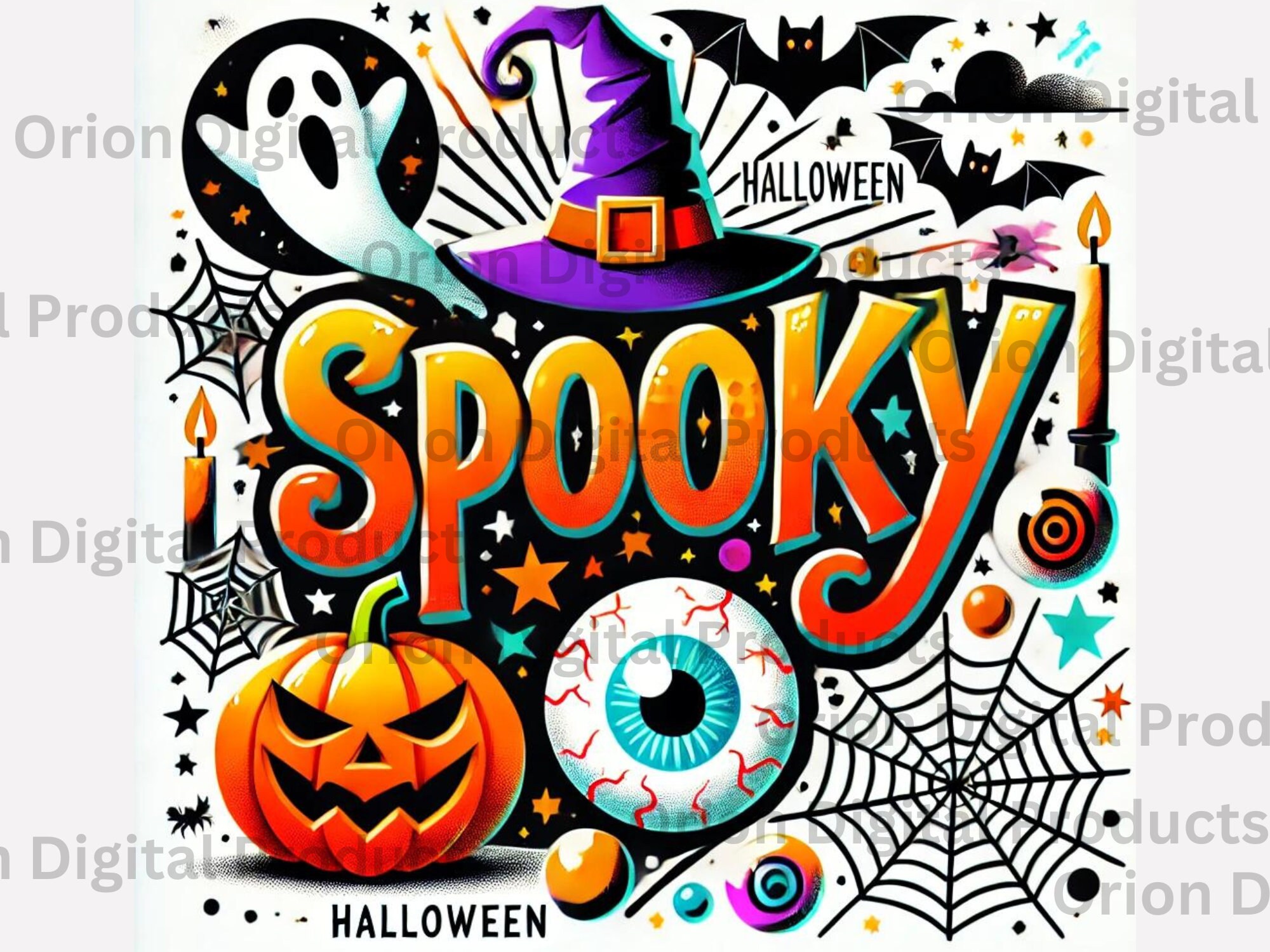 Spooky Halloween Png Sublimation Design Download, Pumpkin Png, Scary ...