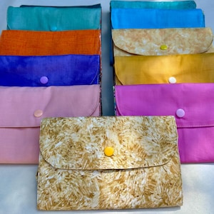 Reusable Foldable Shopping Bag, Handmade Fabric Tote, Lightweight Cotton Grocery Bag, Snap Closure, Compact and Washable, Eco-Friendly Gift