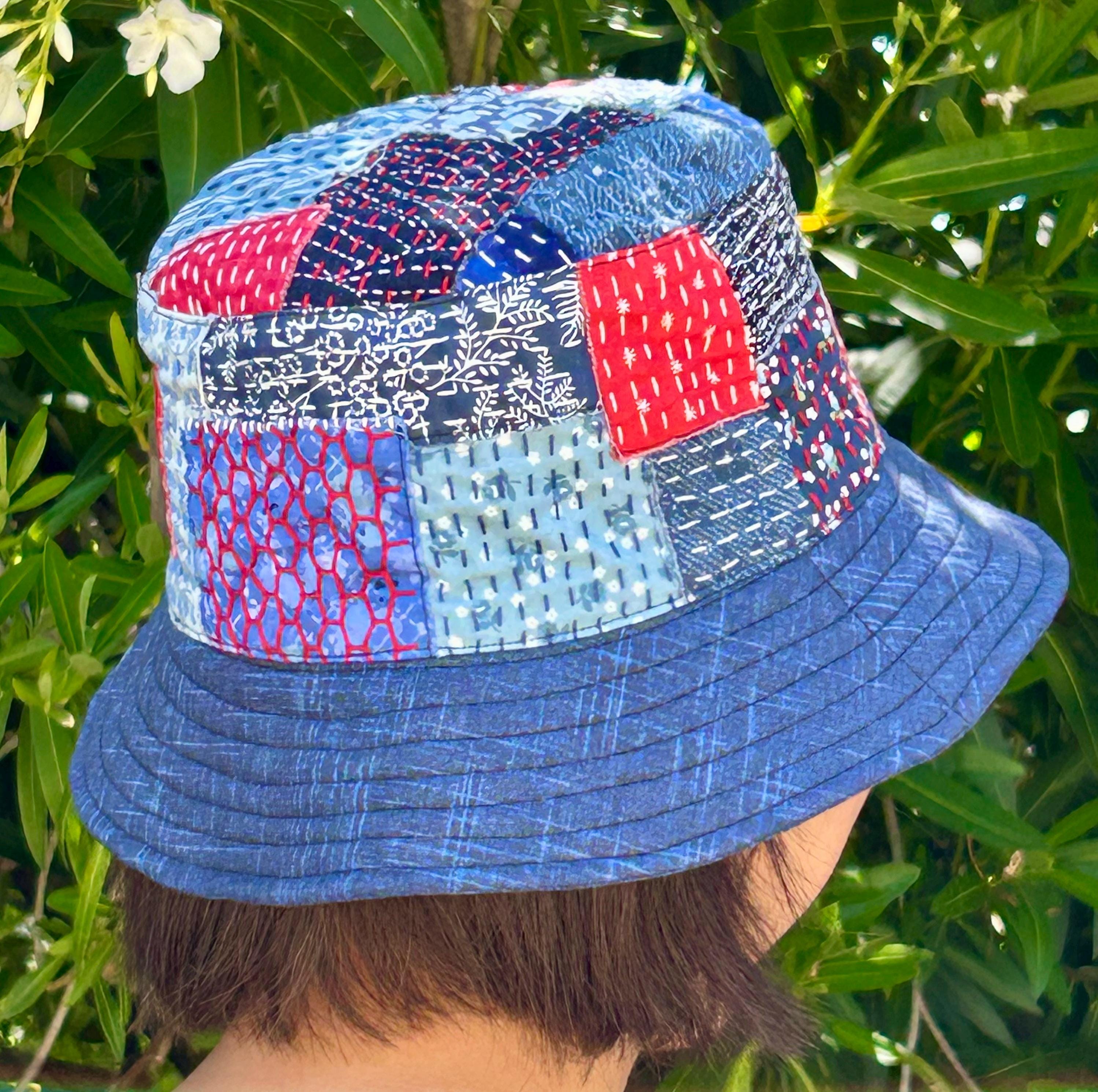 Sashiko Bucket Hat - Etsy