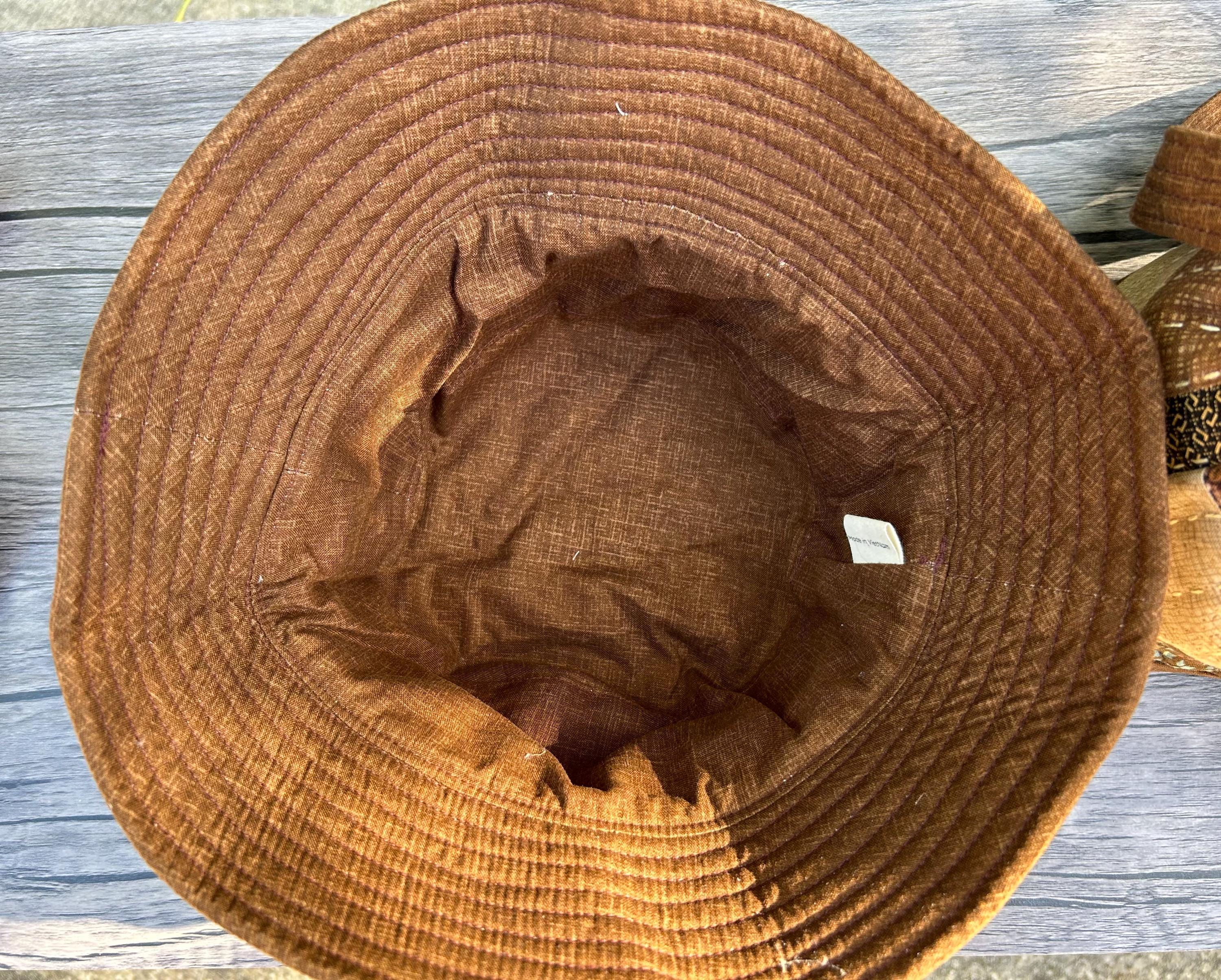 Boro Patchwork Bucket Hat, Hand Stitched Reversible Japanese  display picture 2