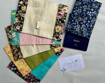 Floral Cotton Passport Cover: Lightweight Handmade Travel Sleeve & Gift