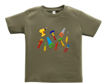 Camiseta de ferramentas de brinquedo