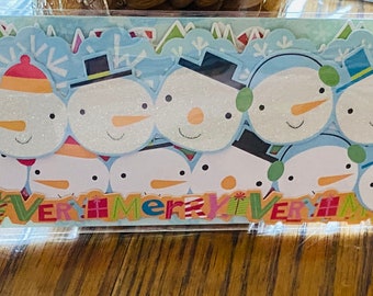 28 K&Company Very Merry Christmas Adhesive Borders / Scrapbook / Junk Journal / Christmas Cards / Crafts