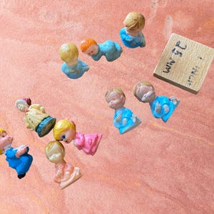 Lot of  Miniature Vintage Children Babies Figurines / Diorama / Mini Crafts / Retro #4