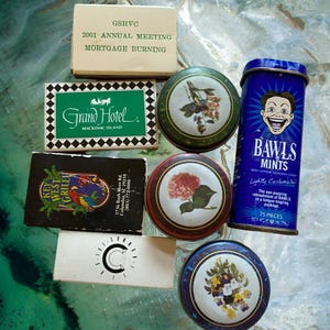 Vintage Match Boxes and Tins for Repurpose / Mixed Media / Alter Art / Crafts / Clay Art