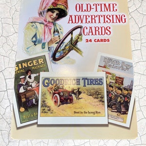 24 Vintage Reproduktion Old Time Werbung Postkarten / Mixed Media / Junk Journals