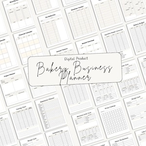 Bakery Business Planner, Bakery Organizer, Custom Planner, Planner for Bakers, Business Planning, Bakery Owner Gift