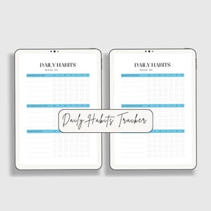 Daily Habit Tracker Digital Printable, to Do List Printable, Today Plan ...